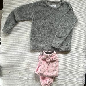 MUK LUKS Pajamas | Small | Pink & Gray